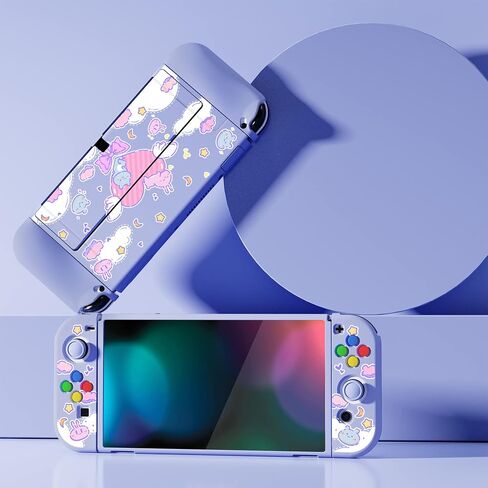 PlayVital ZealProtect Soft Protective Case for Nintendo Switch OLED - Pattern in Kuwait