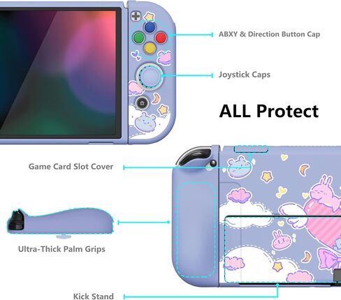 PlayVital ZealProtect Soft Protective Case for Nintendo Switch OLED - Pattern in Kuwait