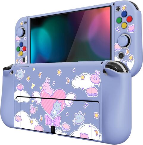 PlayVital ZealProtect Soft Protective Case for Nintendo Switch OLED - Pattern in Kuwait