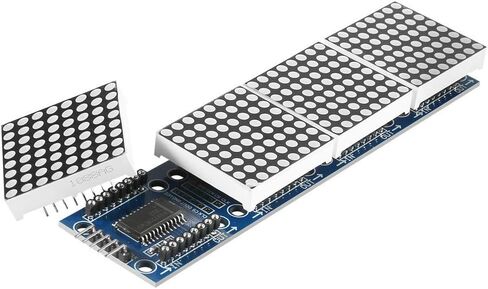 Organizer 2pcs MAX7219 Dot Matrix Module for Arduino Microcontroller 4 in 1 Display with 5pin Line (Red) in Saudi Arabia