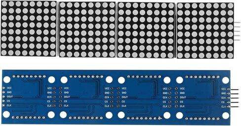 Organizer 2pcs MAX7219 Dot Matrix Module for Arduino Microcontroller 4 in 1 Display with 5pin Line (Red) in Saudi Arabia