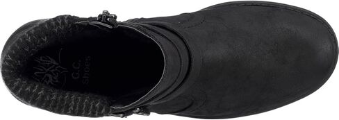 أحذية طويلة للكاحل للسيدات من GC Shoes، أحذية مريحة للمهرجانات، أحذية عصرية مضادة للانزلاق، أحذية للدراجات النارية بسحاب للنساء in Kuwait