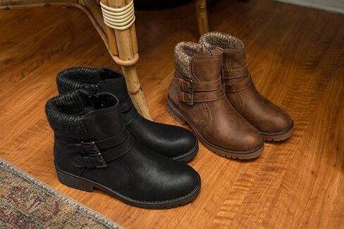 أحذية طويلة للكاحل للسيدات من GC Shoes، أحذية مريحة للمهرجانات، أحذية عصرية مضادة للانزلاق، أحذية للدراجات النارية بسحاب للنساء in Kuwait