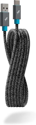 Nimble PowerKnit USB-A to USB-C Fast Charging Cable (2M, Durable Flex Fabric) for Samsung Phones, Pixel, Android and More, Made from Recycled Plastic and Aluminum in Saudi Arabia