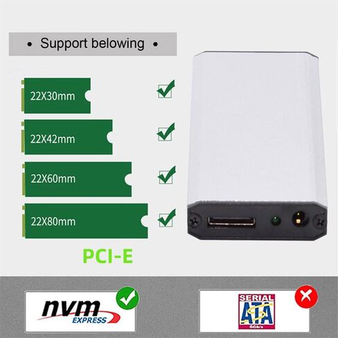 Xiwai Oculink SFF-8612 SFF-8611 إلى M.2 M-Key NGFF إلى NVME PCIe SSD 2280 محول حاوية SSD محمول للوحة الرئيسية PCI-E SSD in Saudi Arabia