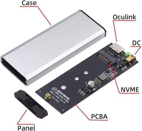 Xiwai Oculink SFF-8612 SFF-8611 إلى M.2 M-Key NGFF إلى NVME PCIe SSD 2280 محول حاوية SSD محمول للوحة الرئيسية PCI-E SSD in Saudi Arabia