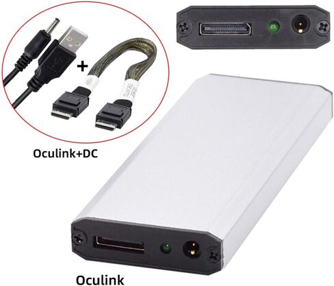 Xiwai Oculink SFF-8612 SFF-8611 إلى M.2 M-Key NGFF إلى NVME PCIe SSD 2280 محول حاوية SSD محمول للوحة الرئيسية PCI-E SSD in Saudi Arabia