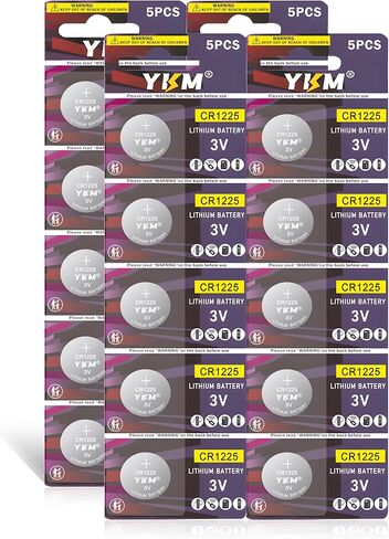 YKM 5 حزمة CR1225 بطارية 3 فولت لميزان الحرارة LED مصباح يدوي ساعة حاسبة مؤشر ليزر 3 فولت بطارية زر الليثيوم in Saudi Arabia