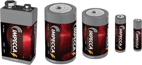 Impecca C Batteries, All-Purpose Alkaline Batteries (24-Pack) High Performance, Long Lasting, and Leak Resistant 24-Count LR14 - Platinum Series in Saudi Arabia