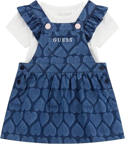 GUESS baby-girls Short Sleeve Bodysuit and Denim Skirtall in Saudi Arabia