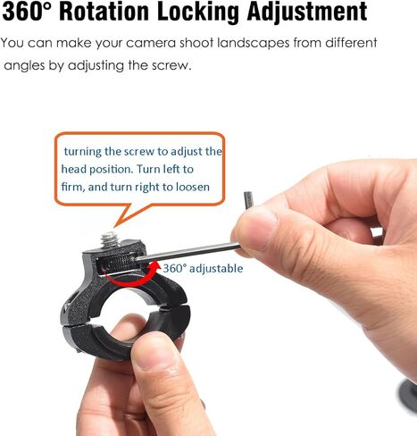 حامل كاميرا Fotoleey 360 للدراجات النارية، حامل مقود الدراجة لـ Insta360 X4، X3، X2، Ace Pro، Ace، GoPro ينطبق على ركوب الدراجات على الطرق in Kuwait