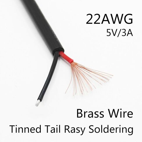 2Pcs Short USB 2.0 Male 2 Pin Bare Wire 30cm/11.8in, USB A 5V/3A Pigtail Open End Power Cable,for USB Equipment Installed or Replace Repair DIY Cable in Kuwait