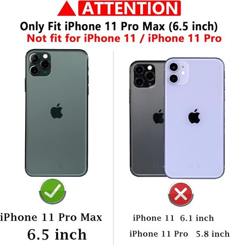 for iPhone 11 Pro Max Case with Slide Camera Cover+ HD Screen Protector,Rotated Ring Kickstand Military Grade Shockproof Protective Cover-Red in Kuwait