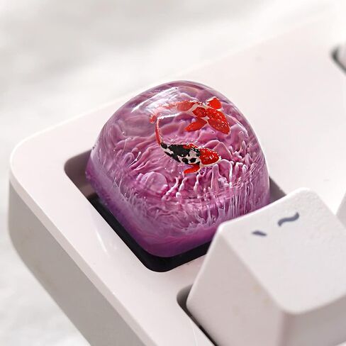 أغطية مفاتيح للألعاب من راتينج سمك كوي لأزرار مفاتيح Cherry MX (OEM R4) (أرجواني وأزرق (أعلى القوس)) in Kuwait