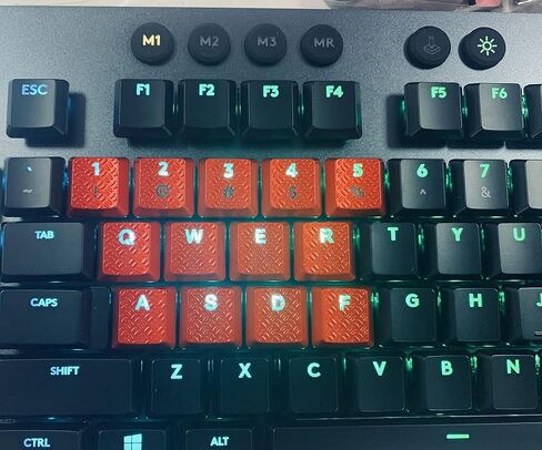 luo Suitable for Logitech G915TKL White Radio Competition Mechanical Keyboard UltraThin RGB Backlit NonSlip Computer Sports keycap G915 Texture Game 13 keycap, Black in Saudi Arabia