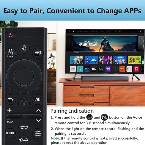 【Upgrade】 Replacement for Samsung Smart TV Remote, Voice Remote Compatible with 2018-2023 Samsung BN59 Series, for Smasung Crystal UHD QLED The Frame QLED 4K 8K Smart TVs in Saudi Arabia