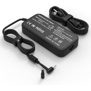 180W Laptop Charger for Asus Rog Zephyrus G14 G15 GA401 GA502 GA502DU GM501GM GX531GM Strix GL504GM GL504GV GL704GM GL703GM (6.0 * 5.0mm 2 Plugs) RTX3050 RTX4060 RTX4050 Power Adapter