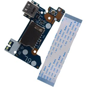 Deal4GO Power Button USB Port SD Card Reader Board L23186-001 Replacement for HP 14-DF 14-DK 14-CF 14-CK 14-CM 14-DG 240 245 246 G7 G8 G9 340 G5