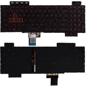Replacement Keyboard Compatible with Asus TUF Gaming FX505DD FX505DV FX505DU FX505DY FX505GD FX505GE FX505GM FX505GT TUF705DD TUF705DT TUF705DU FX86 Series with Red Backlight