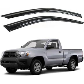 حاجب النافذة متوافق مع Toyota Tacoma Regular Cab 2005-2015، شريط حماية من المطر، عاكس نافذة جانبي متين للغاية، 2005 2006 2007 2008 2009 2010 2011 2012 2013 2014 2015