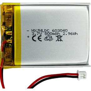 DC 3.7V 800mAh 603040 Rechargeable Lithium Polymer Replacement Battery for DIY 3.7-5V Electronic Product