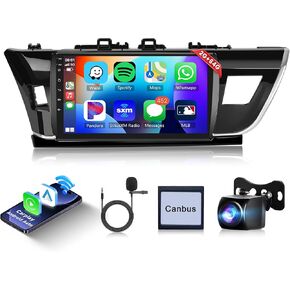 2+64G Android Car Stereo Car Radio for Toyota Corolla 2014 2015 2016 with Wireless Carplay Android Auto, 10.1'' Touch Screen Head Unit with Mirror Link WiFi GPS Bluetooth FM RDS EQ Backup Camera SWC