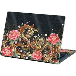 MightySkins Glossy Glitter Skin Compatible with Apple MacBook Pro 13" M2 (2022) - Stitch Dragons | Protective, Durable High-Gloss Glitter Finish | Easy to Apply and Change Styles | Made in The USA
