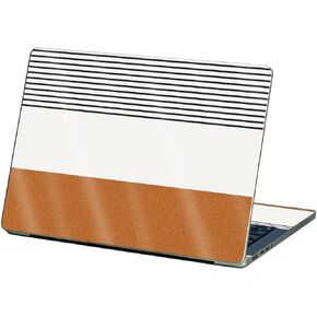 MightySkins Glossy Glitter Skin Compatible with Apple MacBook Pro 13" M2 (2022) - Neutral Stripes | Protective Durable High-Gloss Glitter Finish | Easy to Apply and Change Styles | Made in The USA