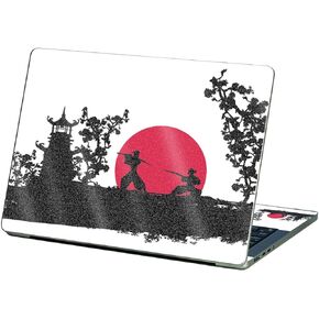 MightySkins Glossy Glitter Skin Compatible with Apple MacBook Pro 13" M2 (2022) - Nihon Samurai | Protective, Durable High-Gloss Glitter Finish | Easy to Apply and Change Styles | Made in The USA