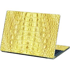 MightySkins Glossy Glitter Skin Compatible with Apple MacBook Pro 13" M2 (2022) - Golden Croc | Protective, Durable High-Gloss Glitter Finish | Easy to Apply and Change Styles | Made in The USA