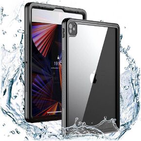 SaharaCase Water-Resistant Case for use with iPad Pro 12.9-inch (4th, 5th, and 6th Gen 2020-2022), Black (TB00040)
