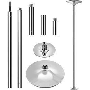 Yaheetech Professional Stripper Pole Spinning Static Dancing Pole Portable Removable 45mm Dance Pole Kit for Exercise Club Party Pub Home w/Tools - Gold