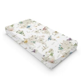 الديناصورات الملونة خريطة الطفل تغيير وسادة يغطي لصبي فتاة 32 ''x16'' الكرتون ديناصور المجهزة الطفل تغيير الجدول وسادة ورقة الغابة الحيوان الراحة لينة تنفس حفاضات تغيير الجدول الحصير
