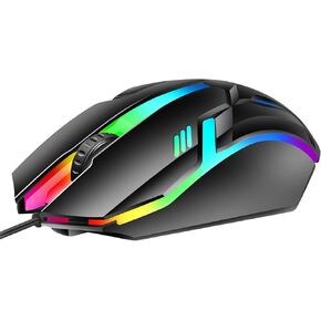 Yoidesu Wired Gaming Mouse 1000 DPI RGB Lighting, 3 Keys for Office PC Laptop