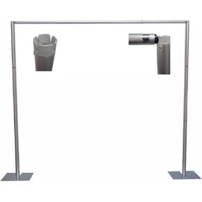 Flat Top Ultra Sturdy Pipe and Drape Backdrop Kit 8FT (Fixed) Height 8-10FT Wide (No Drapes)