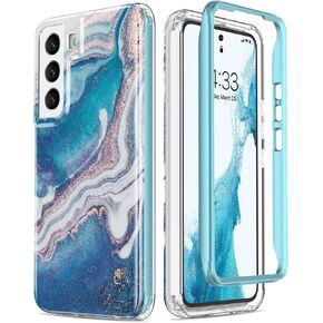 Esdot for Samsung Galaxy S22 Case,Military Grade Passing 21ft Drop Test,Rugged Cover with Fashionable Designs for Women Girls,Protective Phone Case for Galaxy S22 6.1" Flower Garden