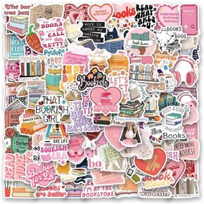 120PCS Kindle Book Stickers, Book Sticker Pack for IPAD, e-Book Reader, Laptop, Cute Booktok Vinyl Stickers, Bookish Book Lover Gift Skin Accessories