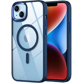 Magnetic for iPhone 14 Plus Case, [Compatible with MagSafe][Not Yellowing][Military-Grade Protection] Crystal Clear Shockproof Protective case for iPhone 14 Plus 6.7 inch(Clear)