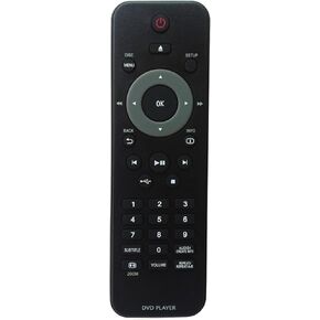 Replacement Remote Control Applicable for Philips DVD Player DVP3560/F8 DVP4050 DVP6620 DVP3520K DVP3560K DVP3354K DVP3354K/55 DVP3350K DVP3350K/55 DVP3560 DVP3560/F7 DVP3980 DVP3962 DVP3982