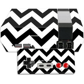 MightySkins Skin Compatible with Nintendo NES Classic Edition wrap Cover Sticker Skins Black Chevron