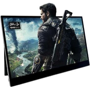 Touch Portable Monitor MD Gaming 2K 144Hz 15.6" Portable Gaming Monitor for Laptop 2560x1440P QHD IPS Ultra Slim Monitor External Screen (MacOS/Windows/Linux/iOS/Android)