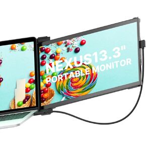 New Mobile Pixels Nexus 14.1'' FHD 1080P Laptop Screen Extender, USB Type-C/USBA/HDMI Travel Monitor, Portable Monitor for 14'' to 17“ Laptops, Compatible with macOS/Windows/Android/Switch