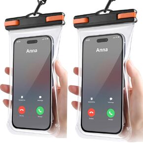 MR.LUYU Waterproof Phone Pouch [Curved], 2024 Cruise Ship Essentials Must Haves Dry Bag for Vacation Travel Kayak Beach Accessories Case for iPhone 15 14 13 12 Plus Pro Max Galaxy - 2 Pack