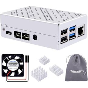 GeeekPi Case for Raspberry Pi 4, Aluminum Case with Cooling Fan and Heatsinks for Raspberry Pi 4 Model B 8GB/4GB/2GB