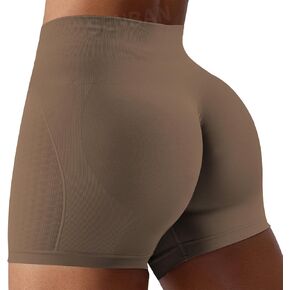 SENBANB سراويل نسائية عالية الخصر للتمرين سراويل قصيرة لرفع المؤخرة غير مخيطة سراويل قصيرة لراكبي الدراجات النارية في صالة الألعاب الرياضية واليوجا in Kuwait