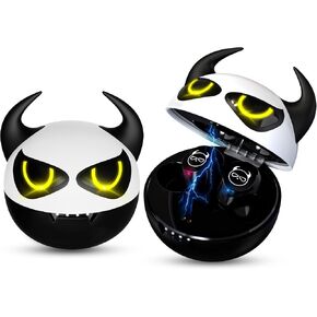 Bluetooth 5.1 Wireless Earbuds, IPX5 Waterproof Stereo Wireless Headphones with Mic and Touch Control, in Ear Noise Reduction Sports Earphones with Wireless Cartoon Charging Case.