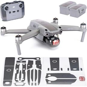 WRAPGRADE Skin Compatible with DJI Air 2S | Accent Color B (Stealth Black)