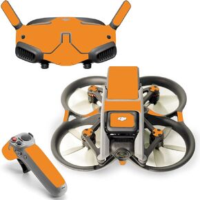 MightySkins Skin Compatible with DJI Avata - Solid Orange | Protective, Durable, and Unique Vinyl Decal wrap Cover | Easy to Apply, Remove, and Change Styles | Made in The USA