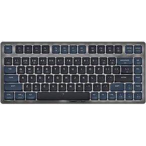 FIRSTBLOOD ONLY GAME. AK832 83Keys Triple Modes Low-Profile Brown Switches Mechanical Keyboard, 2.4G Wireless/Bluetooth 5.2/USB-C Wired, Portable Thin Illuminated Programmable Computer Keyboard