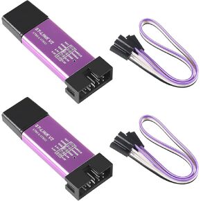 2Pcs ST-Link V2 Emulator Downloader Programming Unit Mini STM8 STM32 M89 with Cable (Random Color)